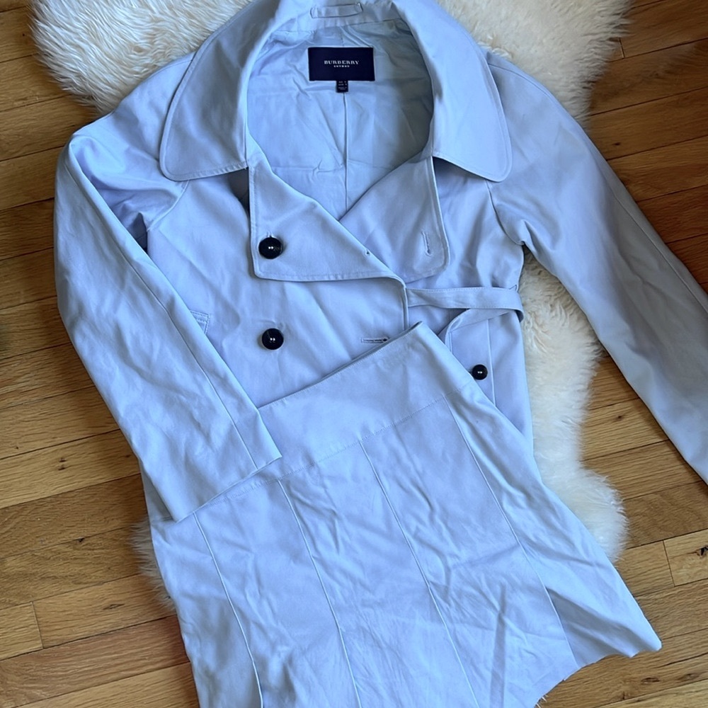 Burberry mini skirt with matching jacket